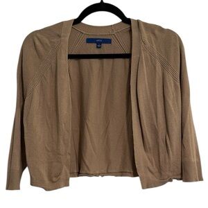 🌻 Apt. 9 Brown Cropped Open Front Sweater